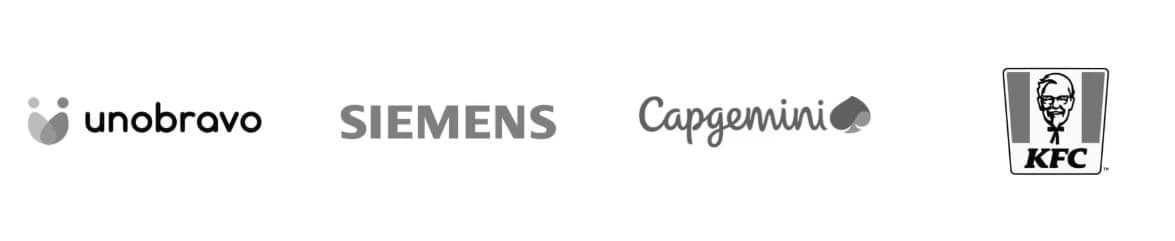 Aziende partner - Unobravo, Siemens, Capgemini, KFC, UX Studio, United Pets, Prima, IULM