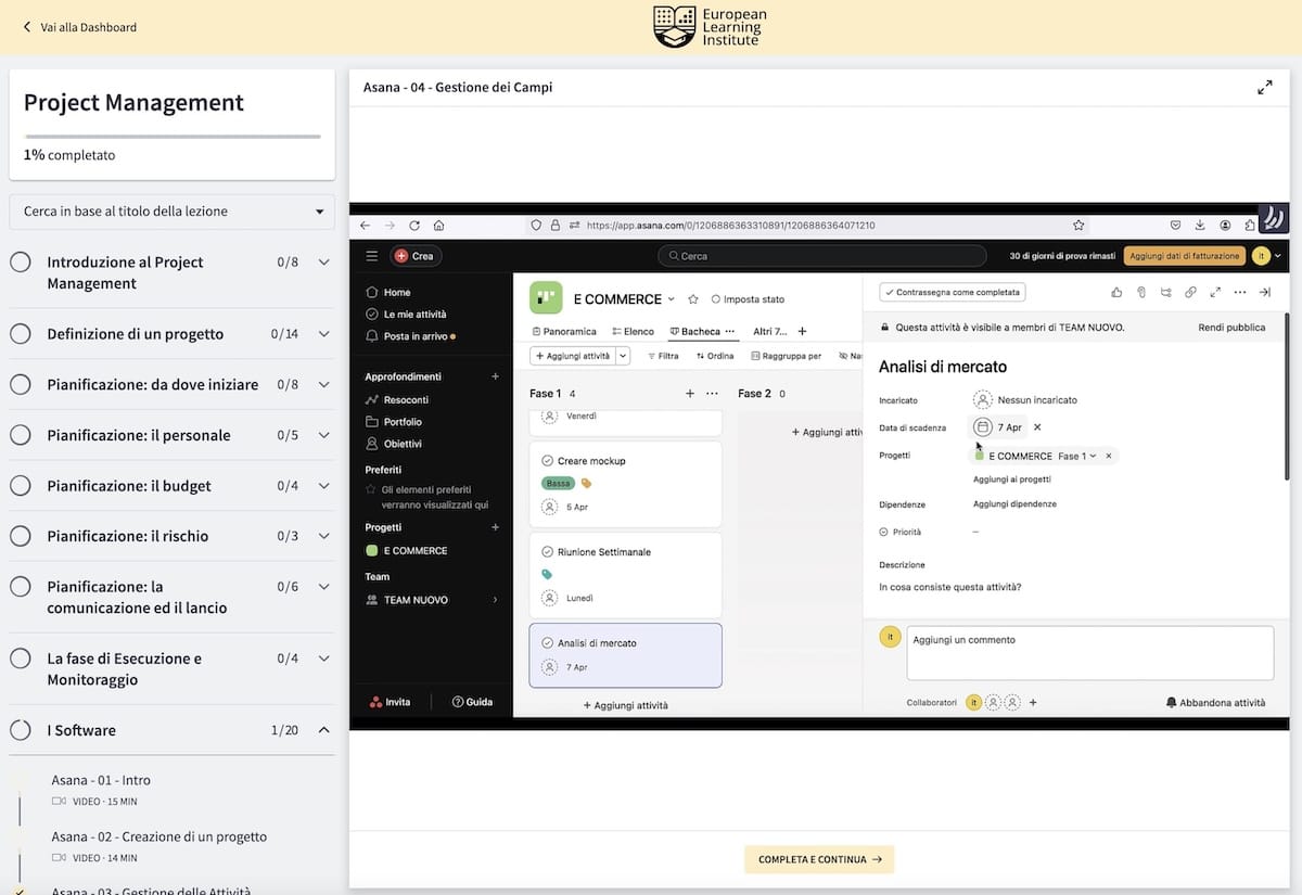 corso project management online